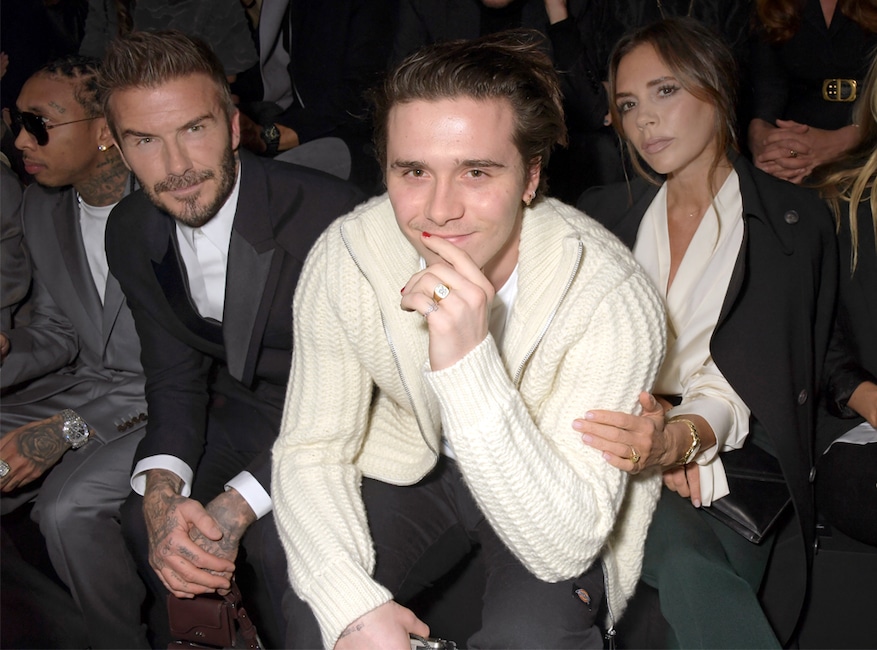 David Beckham, Brooklyn Beckham, Victoria Beckham, Paris Fashion Week 2020
